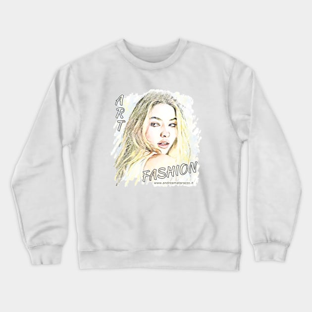 Madelyn Fashion Art Crewneck Sweatshirt by Andrea Matarazzo